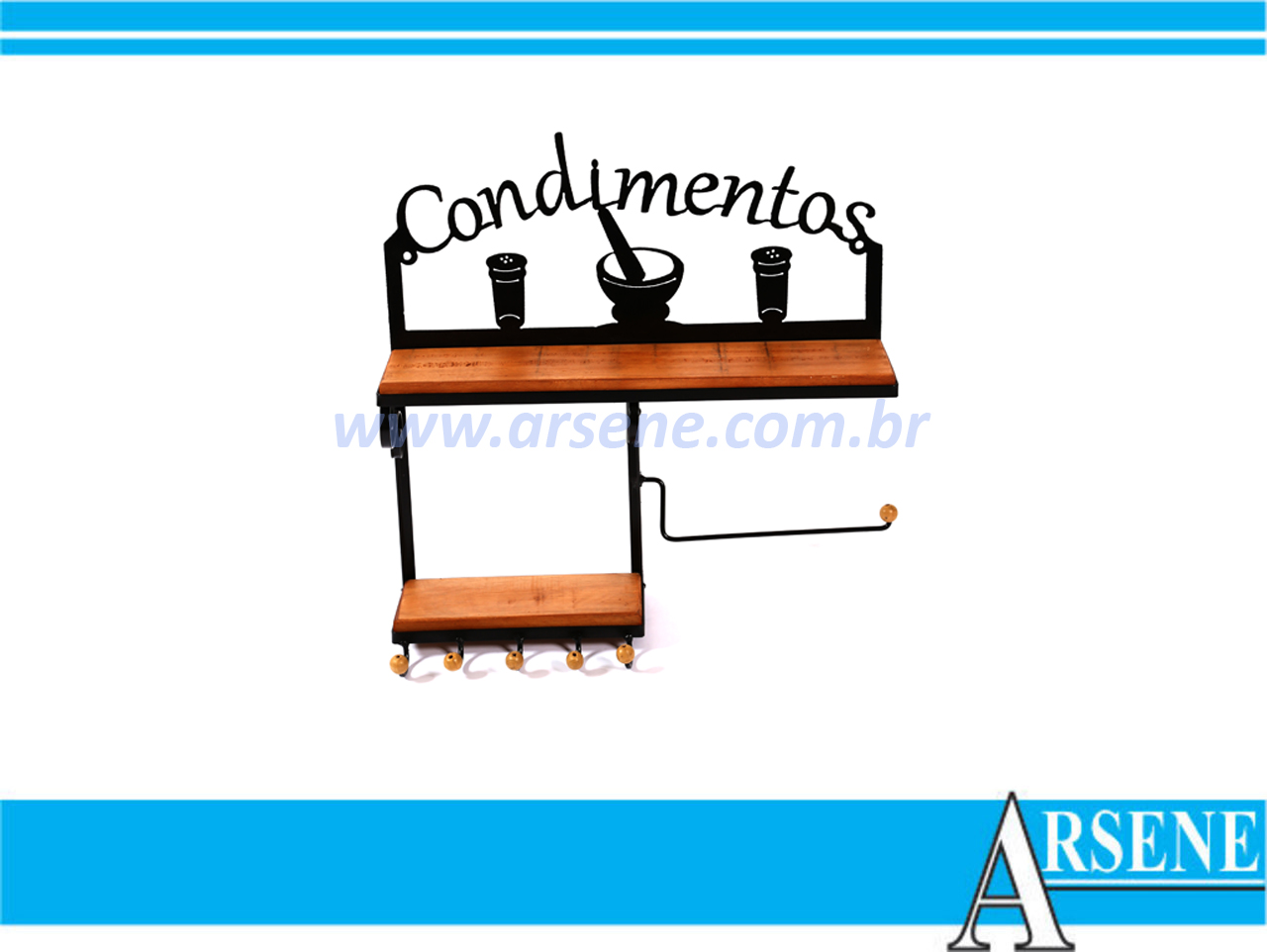 Prateleira para toalha e condimentos